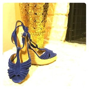 Steve Madden blue wedges
